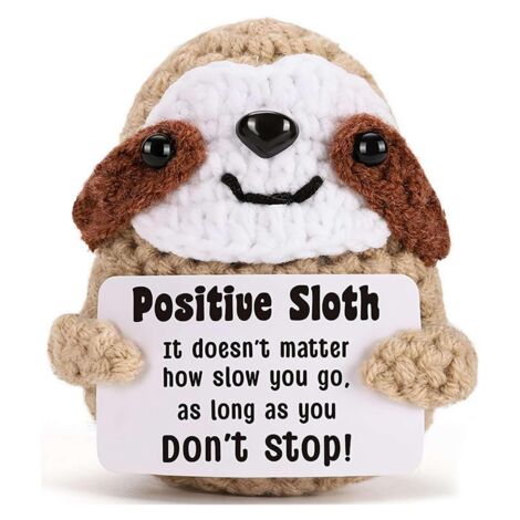 Regalo Positivo Bee Happy Peluche Ape All'uncinetto Pocket Hug - Portafortuna Con Biglietto 'BEE Happy', Regalo Emotivo Portafortuna Emotivo