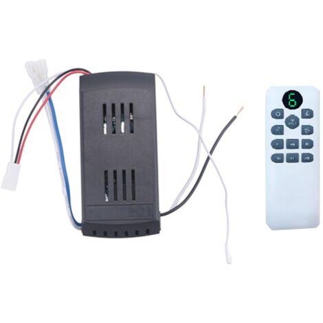 Kit Telecomando Ventilatore A Soffitto Con Inverter | Velocità 1-6 | Ingresso 90-265V | Portata 30m | Alloggiamento PC