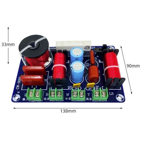 SOTAMIA Divisore di frequenza dell'altoparlante audio universale Tweeter Bass Altoparlante audio bidirezionale per home theater Filtro divisore per libreria Hifi  44