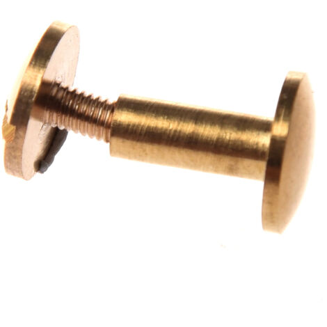 50 Bulloni Chicago Ottone Massiccio Testa Rotonda Marrone - Per Artigianato Pelle