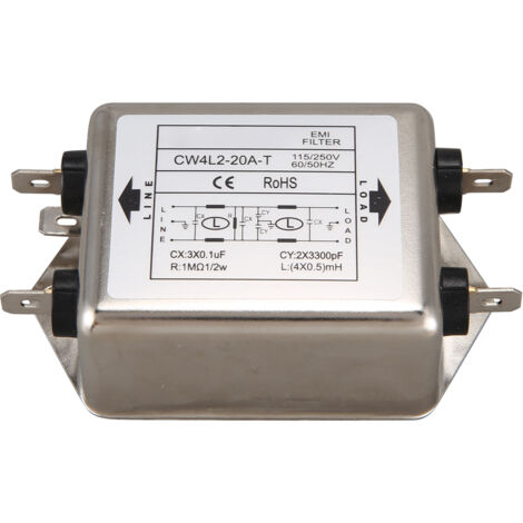 Filtro Emi De Alimentación 115v/250v 20a 50/60hz Cw4l220a T | Cuotas sin interés Filtro Emi De Alimentación 115v/250v 20a 50/60hz Cw4l220a T | Cuotas sin interés