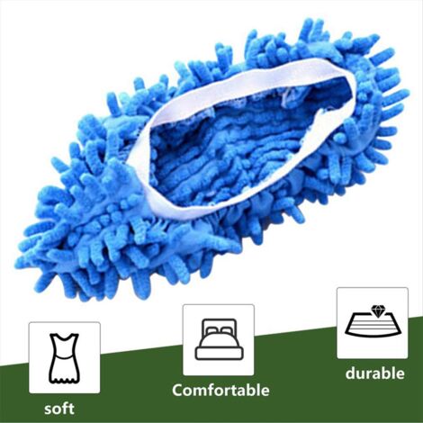 3 Paia Di Pantofole Pulenti In Microfibra Per Pavimenti - Scarpe Per Spolverare, Colore Viola, Riutilizzabili