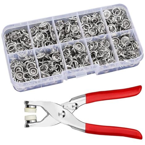 Set di 30 bottoni automatici 100% plastica Corallo 12mm
