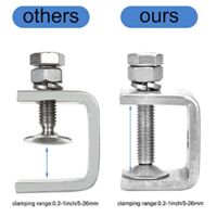 ZOENHOU 12 morsetti a C da 30 mm, mini morsetto a vite in acciaio inox 304, morsetto a vite, morsetto da tavolo, 16 – 25 mm, resistente, morsetto di supporto, vite a