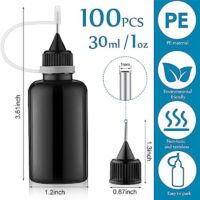 OTCRAFT Set di 6 applicatori per colla a punta fine da 30 ml; flaconi contagocce comprimibili in plastica con punte ad ago; flaconi applicatori vuoti con punta di precrizione per carta quilling