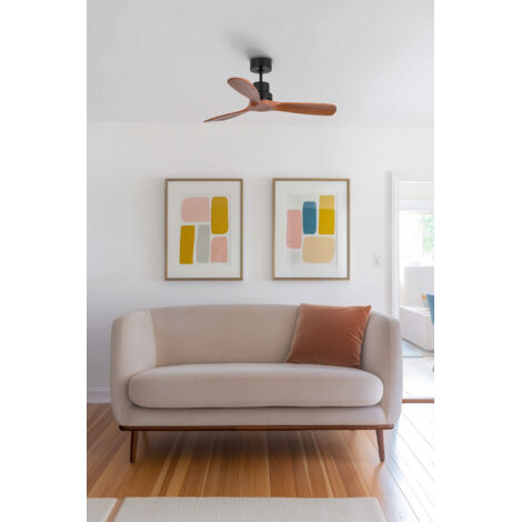 Klassischer Deckenventilator 132 Cm Schokoladenfarbe Und Flügel Walnuss / Kiefer, Scheinwerfer