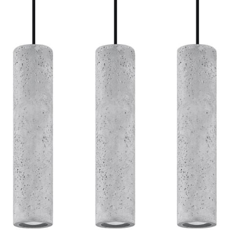 Triple Hanging Pendant Light Grey GU10 Dreifach hängende Pendelleuchte Grau GU10