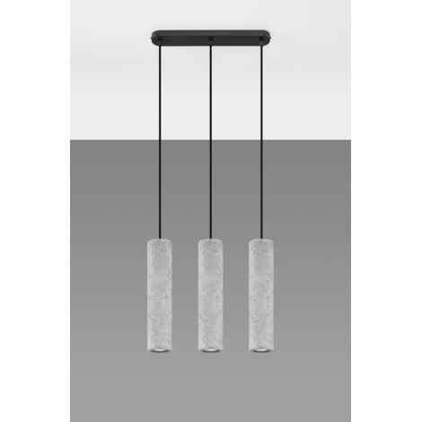 Triple Hanging Pendant Light Grey GU10 Dreifach hängende Pendelleuchte Grau GU10