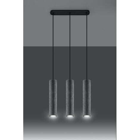 Triple Hanging Pendant Light Grey GU10 Dreifach hängende Pendelleuchte Grau GU10