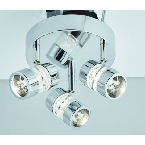 Searchlight Samson Deckenstrahler Fürs Bad – 4x GU10, Antik Messing, IP44 Spritzwassergeschützt