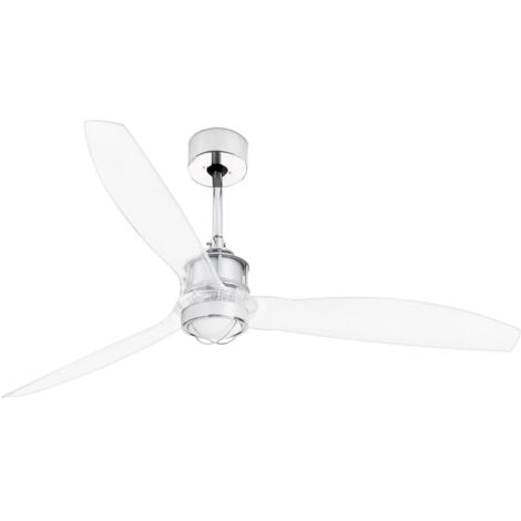 Faro Just Ventilatore da soffitto a 3 pale in rame e noce, sistema