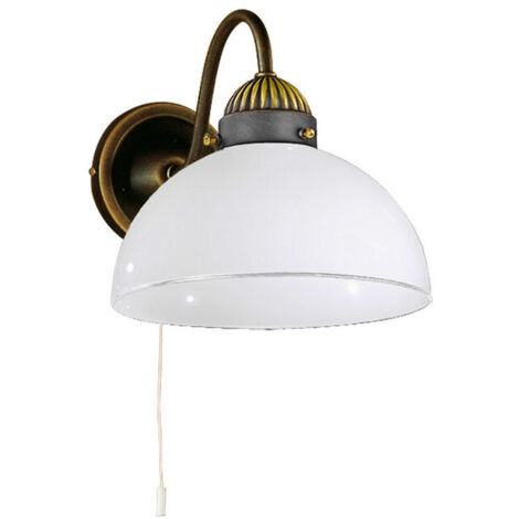 Lampada Da Parete Esterno Marittima In Ottone Antico IP64 - Vetro Ondulato, E27 - Foto 2