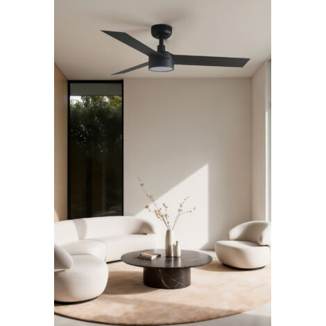 Ventilatori Da Soffitto A Basso Profilo Da 45 Cm Con Luci E Telecomando, Ventilatore Da Soffitto Dimmerabile Montaggio A Incasso Nero 90767698