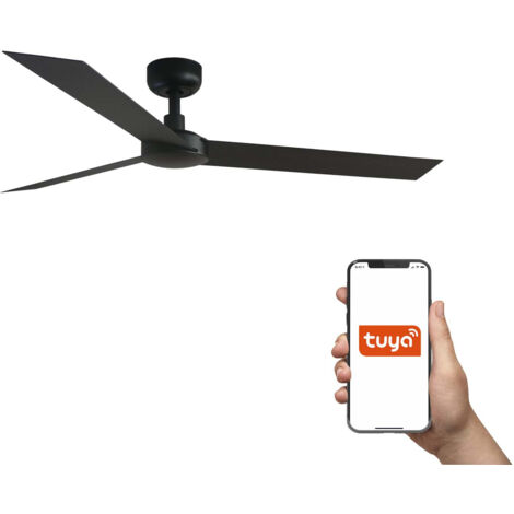 Ventilatore da soffto con pale in vero legno con luce moderna LED 26W motore cc ad alta potenza ideale per camera da letto e soggiorno