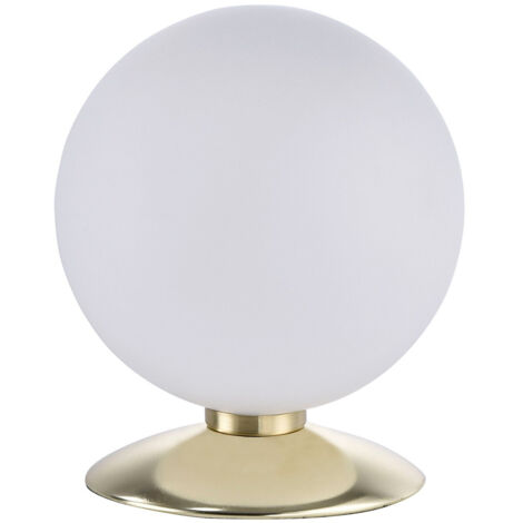 Paulmann 79661 Neordic Moa - Lampada Da Tavolo In Vetro E Marmo, Bianco/opaco Oro, Senza Lampadina, Attacco G9, 230V