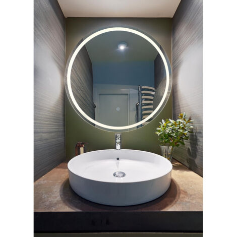 Specchio da trucco illuminato con ingrandimento 20x, 3 modalità di oscuramento, ricaricabile, con ventosa e supporto da tavolo, bianco | Leroy Merlin