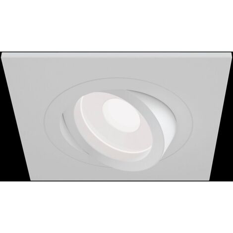 Atom Foco Empotrable Cuadrado Blanco, 1 Luz, GU10