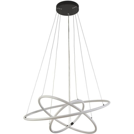 Searchlight RevolveLjus LED Ring Pendel, Matt Svart 3000K