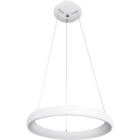 Italux Alessia - Lámpara colgante LED moderna blanca, blanco cálido 3000K 2200lm