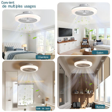 Ventilatore da soffitto a LED senza pale con motore DC a 6 velocità