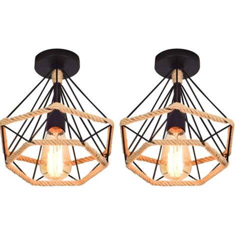Lustre Antique Lampe À Suspension Réglable En Hauteur De Fer Lustre