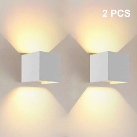 Stoex – Applique murale LED 12W blanc chaud – Angle de faisceau réglable – Lot de 2 – Pour chambre, couloir, salon, intérieur