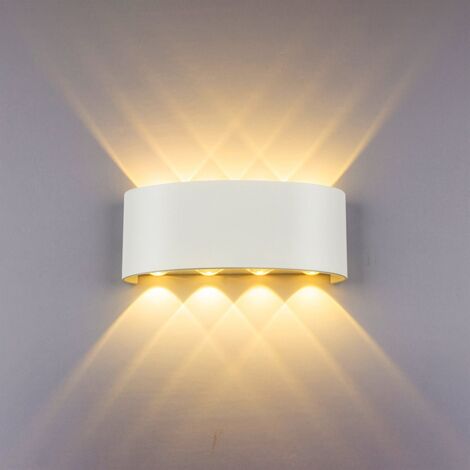 Stoex – Applique murale LED 8W – Aluminium moderne – Blanc chaud – Installation facile – Pour chambre, salon, couloir