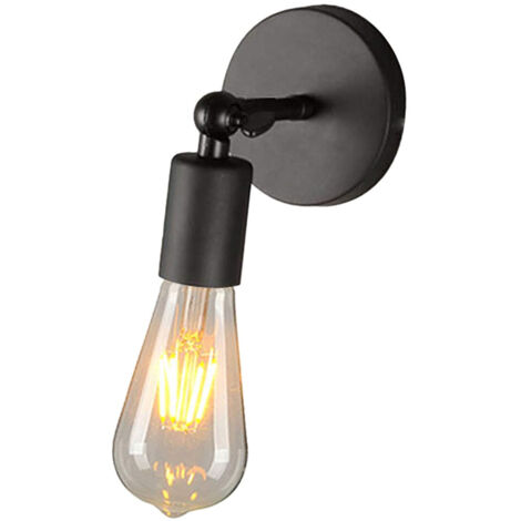 Stoex – Applique murale en fer noir – Lampe murale rétro angle réglable – Dimensions 80mm x 170mm – Pour chambre, bar, café