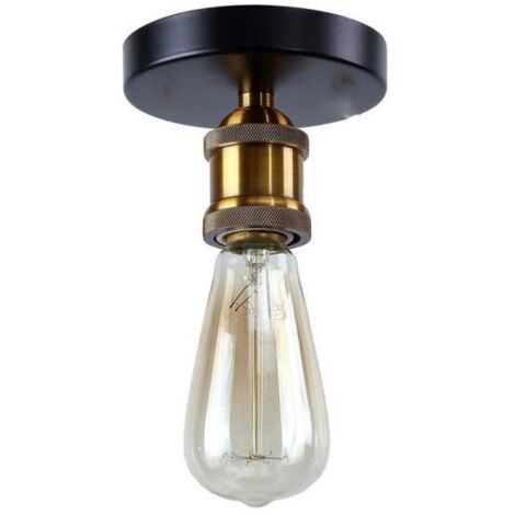 Plafonnier Mini Vintage Douille E27 Industrielle pour Salon Chambre Café Bar Restaurent Salle à Manger