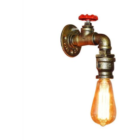 Vintage Applique murale Industrielle Ancienne Luminaire Tube Conduite D'eau Retro pour Maison Café Cuisine Salon et chambre ( non ampoules)