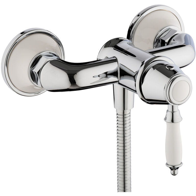 PaulGurkes Aufputz-Brausegarnitur Mit Handbrause Aus Messing – Retro-Design, Verstellbar, Made In Germany