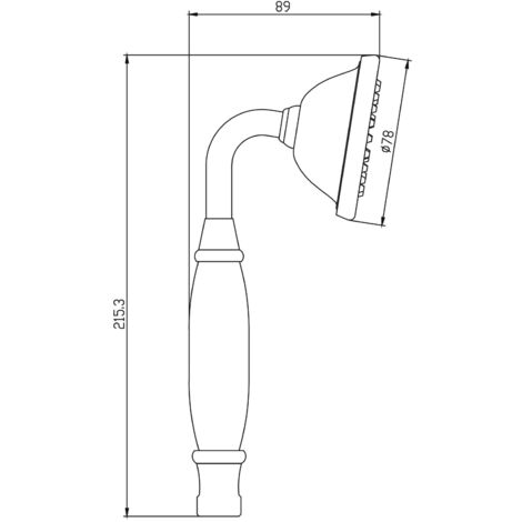 PaulGurkes Retro Badewannenarmatur Mit Handbrause - Messing Verchromt