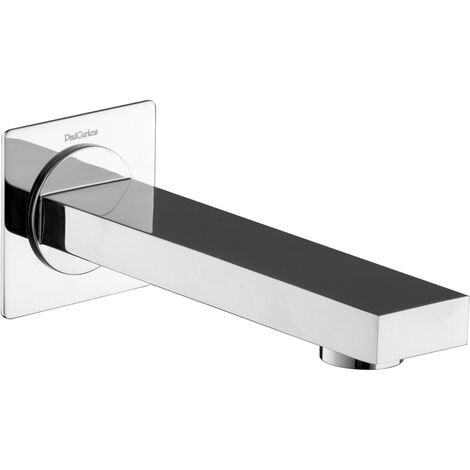 PaulGurkes Wanneneinlauf Wasserauslauf Eckig Chrom 15cm