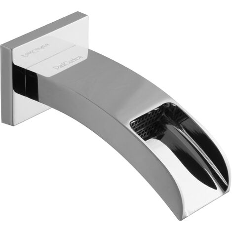 PaulGurkes Wanneneinlauf 3/4" Badewanneneinlauf Wasserfall eckig