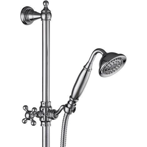 Duschstange Aus Messing – Retro Landhausstil, Verstellbare Halterung, Bohrlochabstand 61,5 Cm