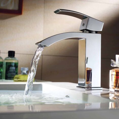 Design Waschtischarmatur Rund – Aufsatzarmatur Aus Messing – Einhandmischer – Hochwertig Verchromt – Mit DVGW-Zulassung