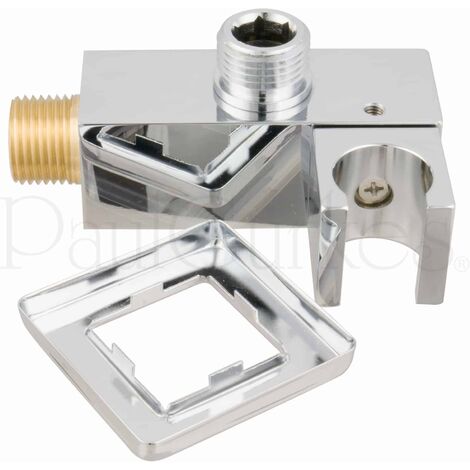 Wandbogen Für Handbrause – Eckig, Aus Edelstahl/Messing, 1/2" Anschluss