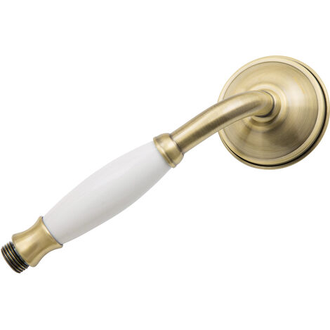 PaulGurkes Brausegarnitur Messing Bronze Duschkopf mit Halterung Schlauch Set