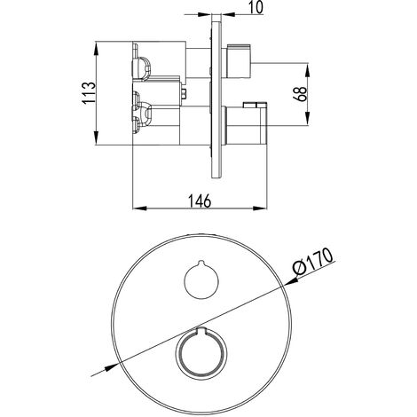 Posi-Temp Duscharmatur Mediterrane Bronze - Nur Dusche, Thermostat-Mischbatterie