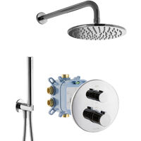 PaulGurkes Duschsystem Komplett Set Regendusche mit Grundkörper Box