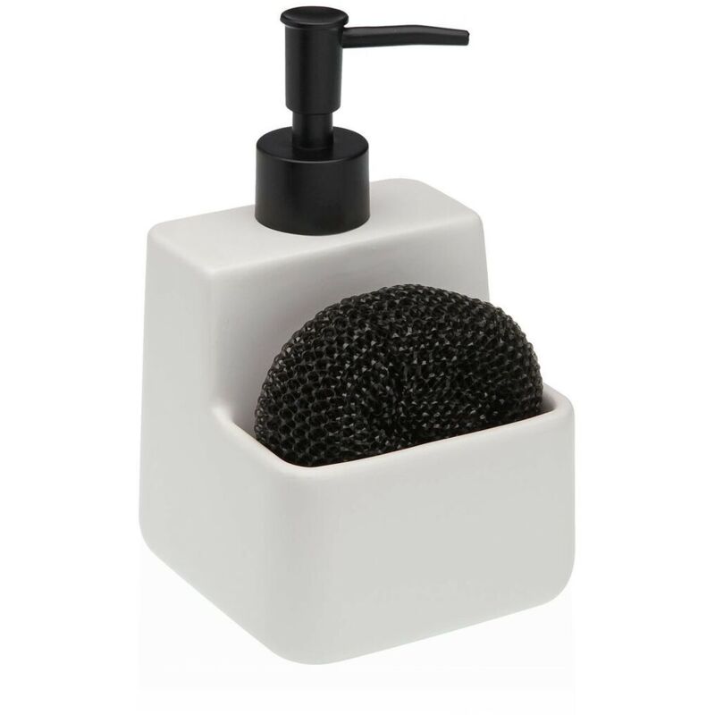 Dispenser sapone bianco Push a muro in resina termoplastica 600 ml