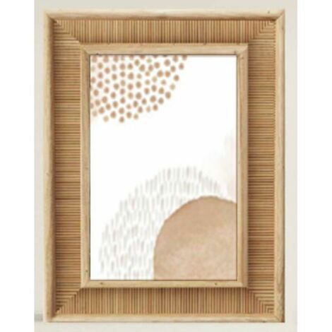 DR35 Cornice Portafoto In Legno MDF 92x65 Cm | Bianco Opaco Con Vetro Acrilico Antiriflesso