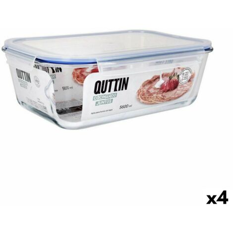 Set di 3 scatole porta pranzo Quttin Rettangolare Trasparente Verde