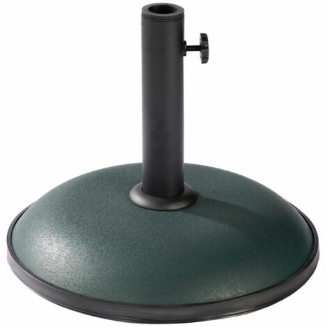 Marbueno Square Umbrella Base Cement 35X35X5.2 cm 11KG Black Garden Pool Terrace 10455