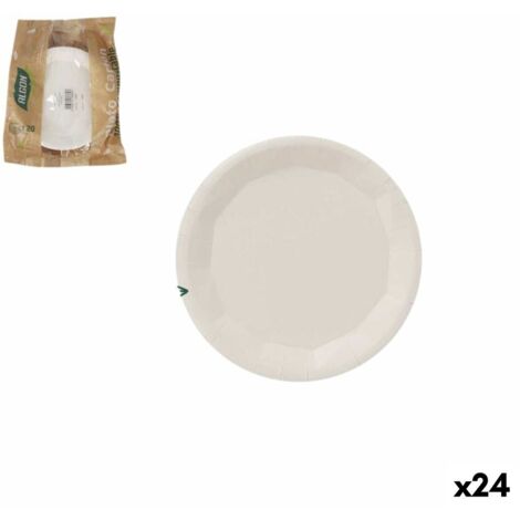 SET DI PIATTI Algon Monouso carta kraft 10 Pezzi 20 cm (24 Unità) EUR