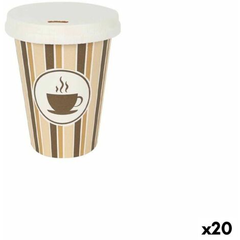 GoBeTree 100 Tazze Da Caffè In Cartone 240 Ml + 100 Agitatori In Legno – Monouso Ecologiche