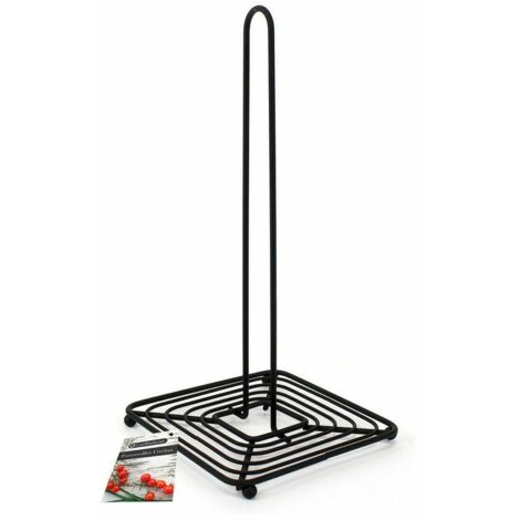 Portarotolo di Carta da Cucina Versa Selene Fiori Metallo Acciaio Legno MDF (16,5 x 31 x 13 cm