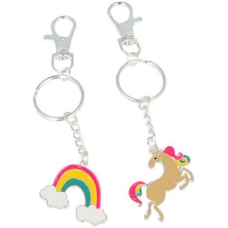 NICI Portachiavi Unicorno Diamond Dust 10 Cm – Peluche Glitter Grigio Con Criniera Rosa - 5