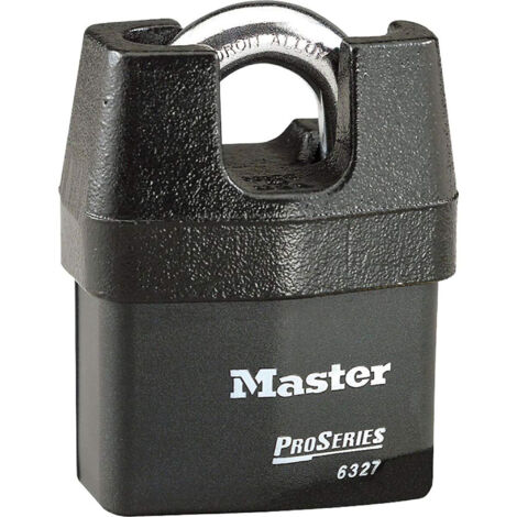 MASTER LOCK Cadenas Haute Sécurité Etanche [Anse Protégée] [Extérieur] [Clé] [CEN Insurance Approved] 6327EURD - Idéal pour les secteurs des transports et de l'industrie (1/4)