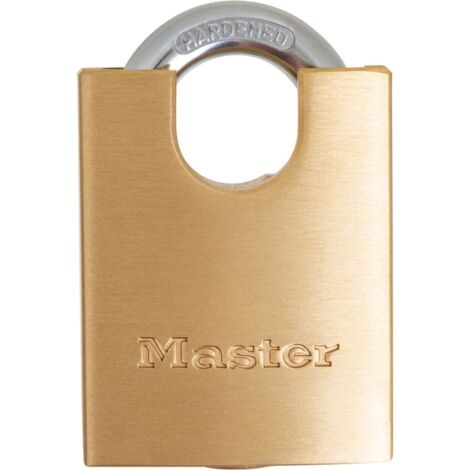 Master Lock 2250EURD Cadenas à Clé et Anse Protégée, Doré, 9,2 x 5 x 1,7 cm